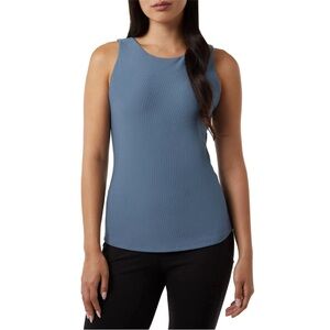 32 Degrees Blue Ribbed Tank Top